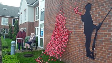 Newton Aycliffe care home remembers war heroes with Armistice display